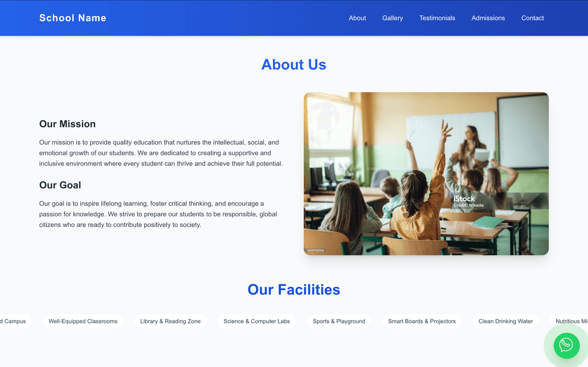 School Website – School website template designed for educational institutes.